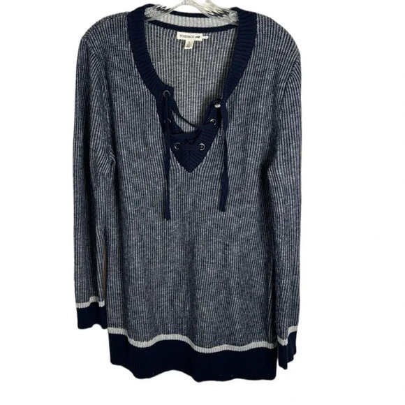 Toad & Co Mitchell Tunic Sweater Navy Size Large - Picture 1 of 9